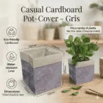 Ghivec Ecodesign Din Carton, Gri Premium