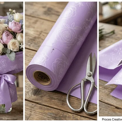Rolă decorativă Claybrill Camila pentru buchete 0,80x25 m