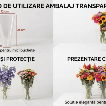 Ambalaj transparent 25x12x4cm/100buc