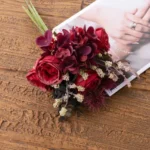 Buchet de flori de mătase cu hortensii