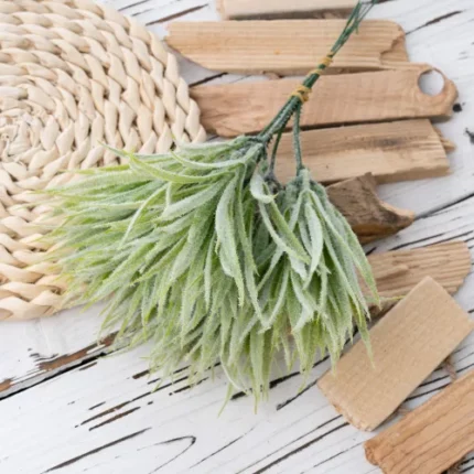 Buchet decorativ de frunze verzi, 6 fire