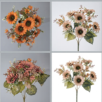 Buchet de flori de floarea-soarelui din mătase 42cm