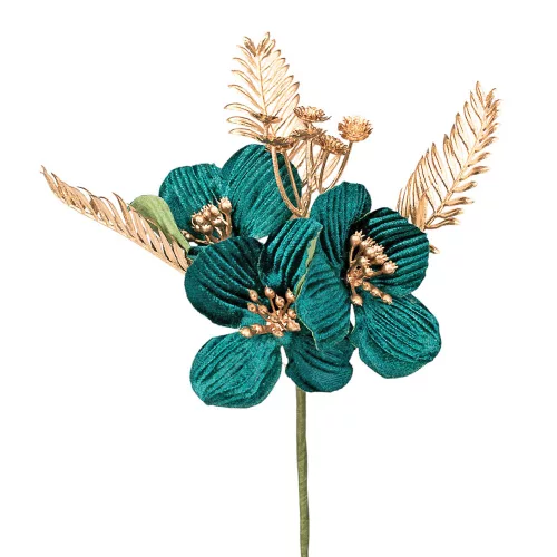 PE034-01 Pick decor auriu-verde 20 cm