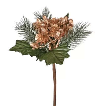 Pick decorativ din con și crengi de pin – 16 cm