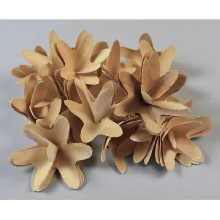 Floare din lemn tip cornet, 6 cm