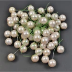 Bobite decorative albe1,5 cm 80buc