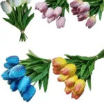 Buchet de lalea real touch, 10 fire, 33.5cm
