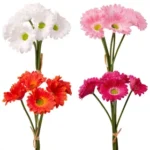 Gerbera real touch, 6 fire, 27cm