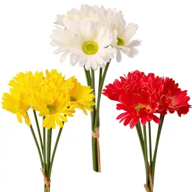 Buchet de gerbera real touch, 6 fire, 39cm