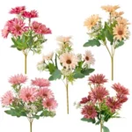 Buchet de gerbera din matase, 29cm