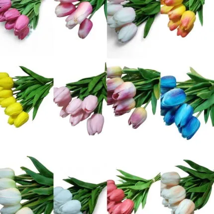 Buchet de lalea real touch, 10 fire, 33.5cm