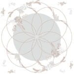 Hartie florala impermeabila Honesty alb 70×70cm/10buc