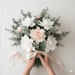 Gardenie artificială din spumă poliuretanică, 24 cm/12buc