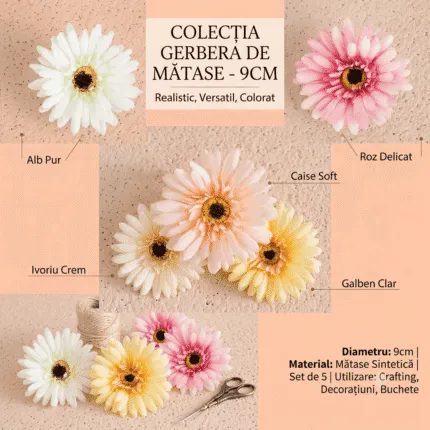Gerbera matase, 9cm/12buc