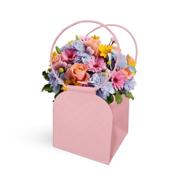 Pungă din carton pentru flori Trianon 15x15x16.5cm/10 buc – Roz Pudră Pungă din carton pentru flori Trianon 15x15x16.5cm/10 buc – Roz Pudră