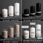 Set Lumanari Crystal Premium