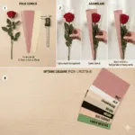 Set 6x50 Folii Conice pentru Ambalat Flori, Premium – Diverse Culori (En Gros)